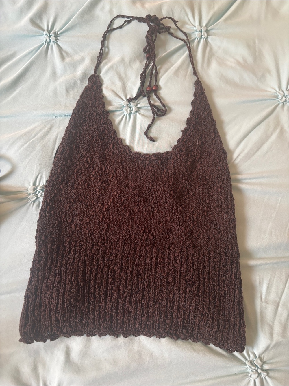 Express Black Crochet Halter